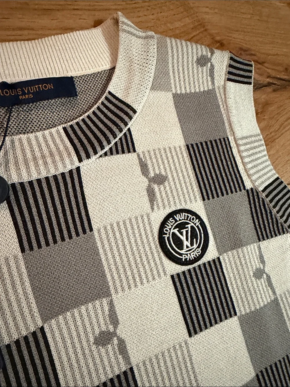Louis Vuitton Black & White monogram Knit dress